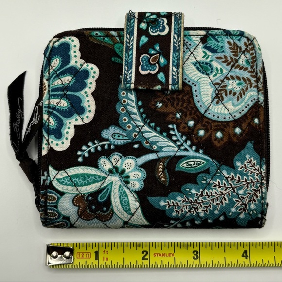 Vera Bradley Women's Floral Wallet - Black‎ and Blue - Picture 4 of 6